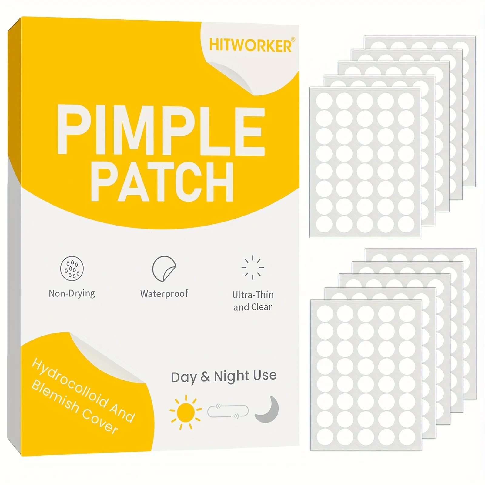 

800 шт. прозрачные гидроколлоидные пластыри от прыщей, невидимые точечные наклейки для лица, водонепроницаемые чехлы от пятен для ежедневного ухода за кожей U