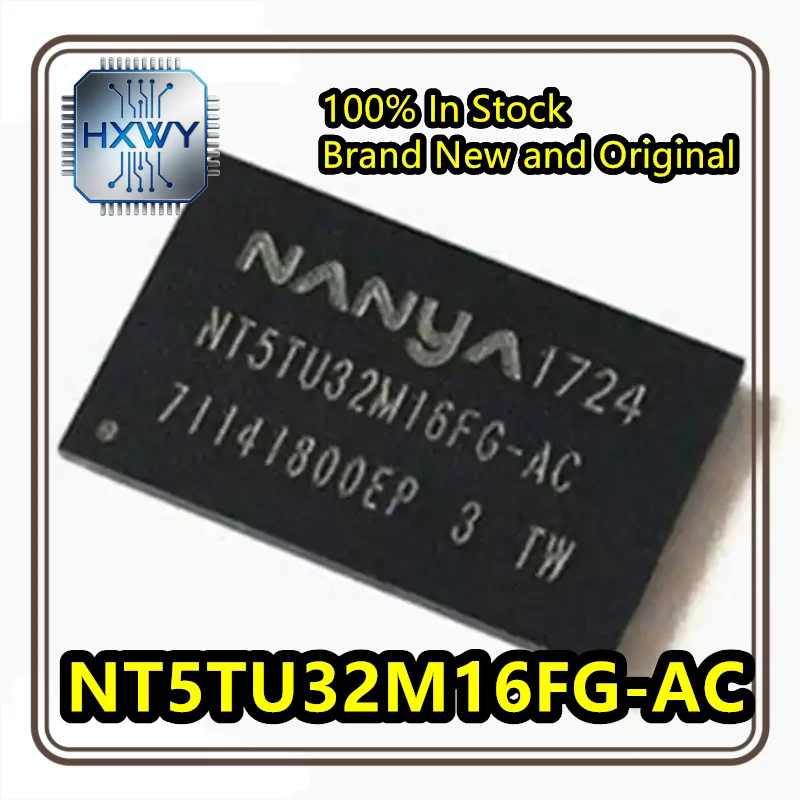 (5/20 units) NT5TU32M16FG-AC NT5TU32M16FG FBGA84 512Mbit (64MB) DDR2 SDRAM Brand New Genuine In Stock Electronic Device IC