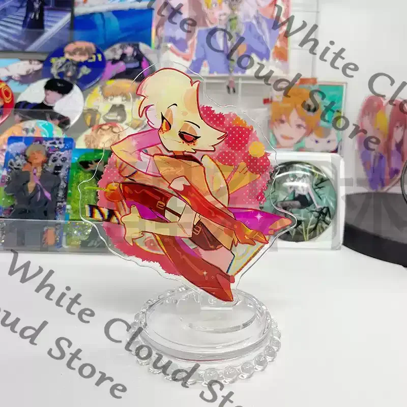 Anime Hazbin Hotel Alastor Charlie Morningstar Vox Husk Cosplay Doujin Signboard Acrylic Stand Cartoon Color Paper Badge Gifts - view 3