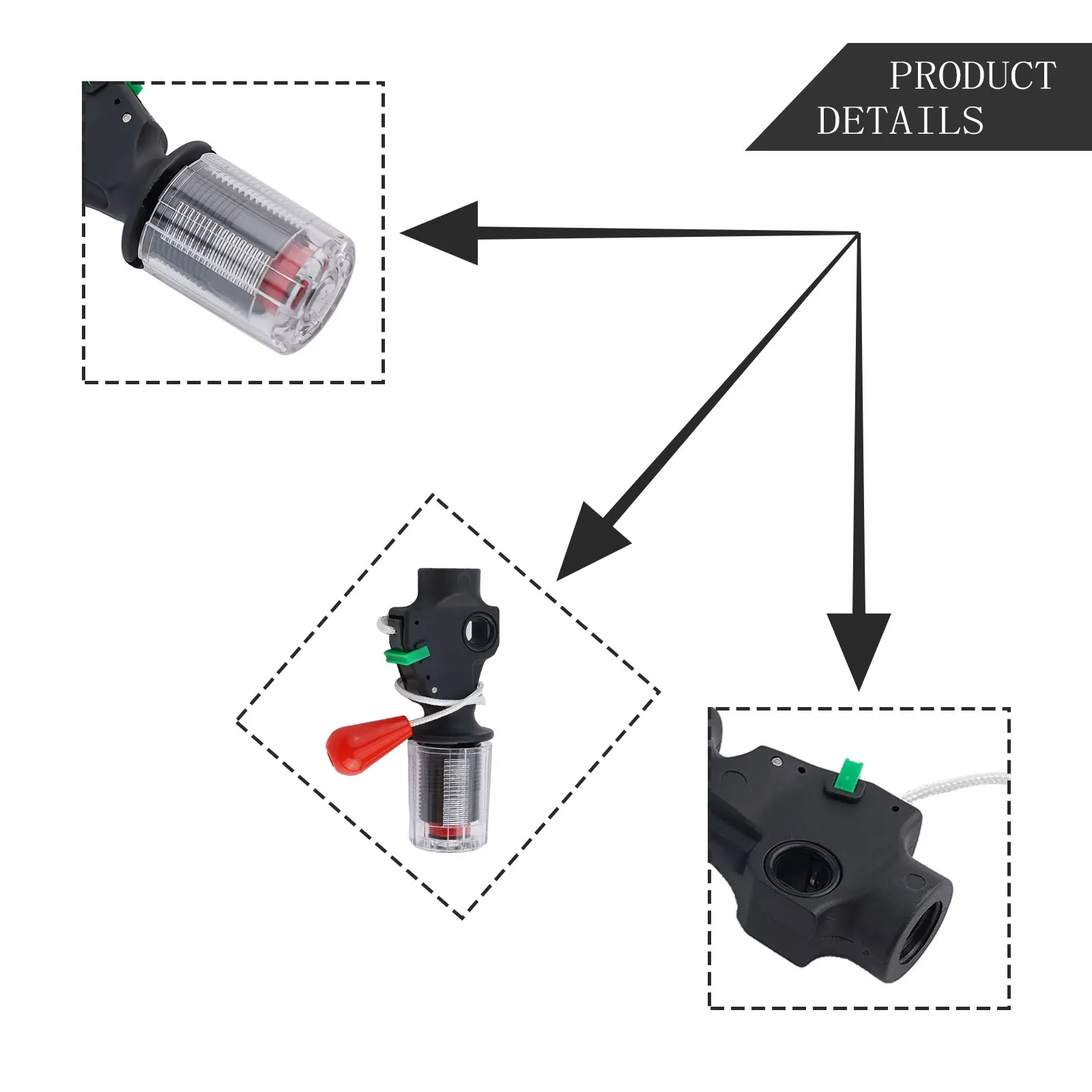 

Устройство для накачивания Автоматическое накачивание Автоматическое устройство для накачивания Износостойкое качество изготовления Легкая текстура 57 г