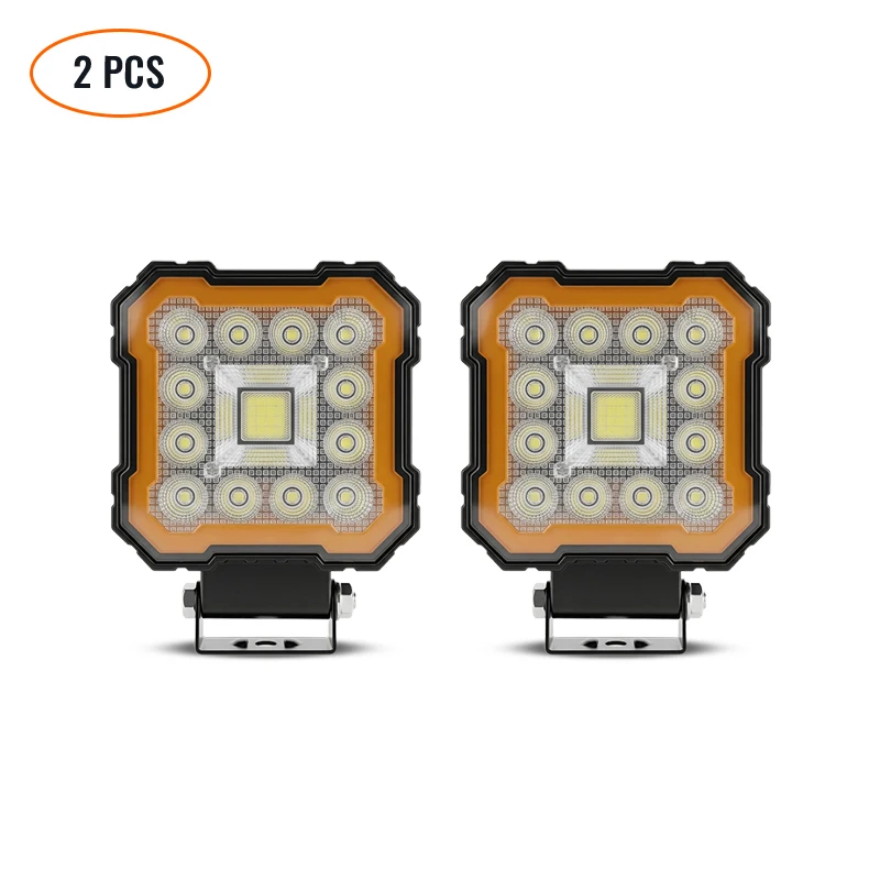 

LED Pod Work Light 12V 24V Flood Beam Waterproof Super Bright for Jeep Truck ATV Outdoor Camping Lighting