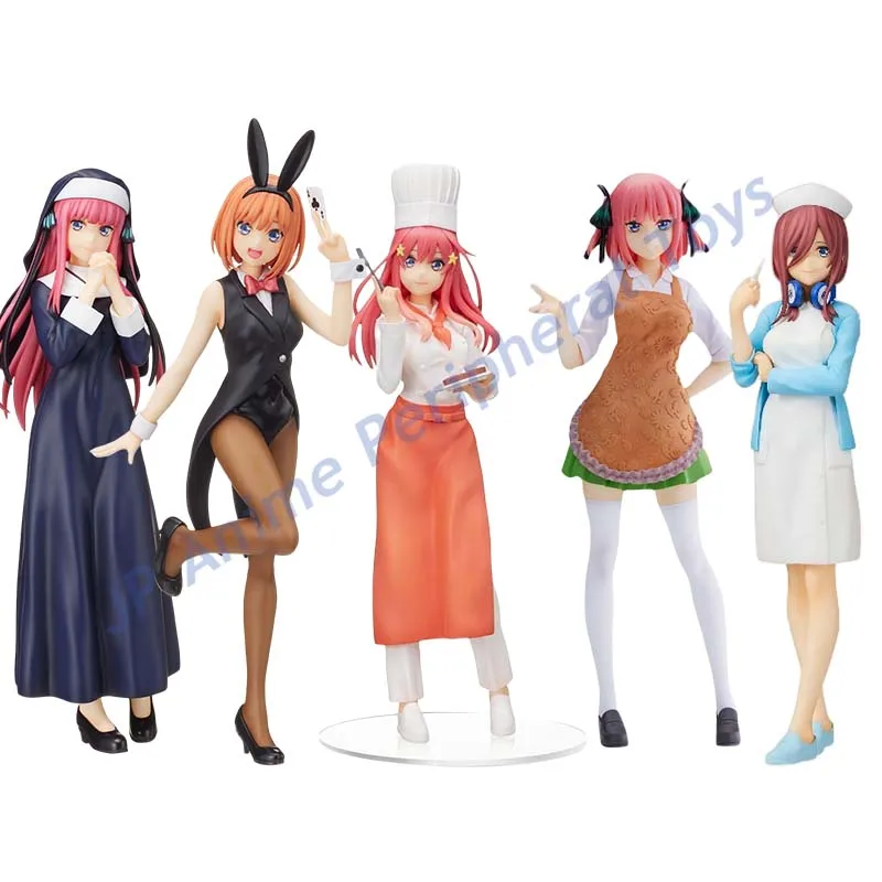 Original Anime Figure The Quintessential Quintuplets Nakano Yotsuba Itsuki Miku Nino Static Collection Model PVC Doll Toys