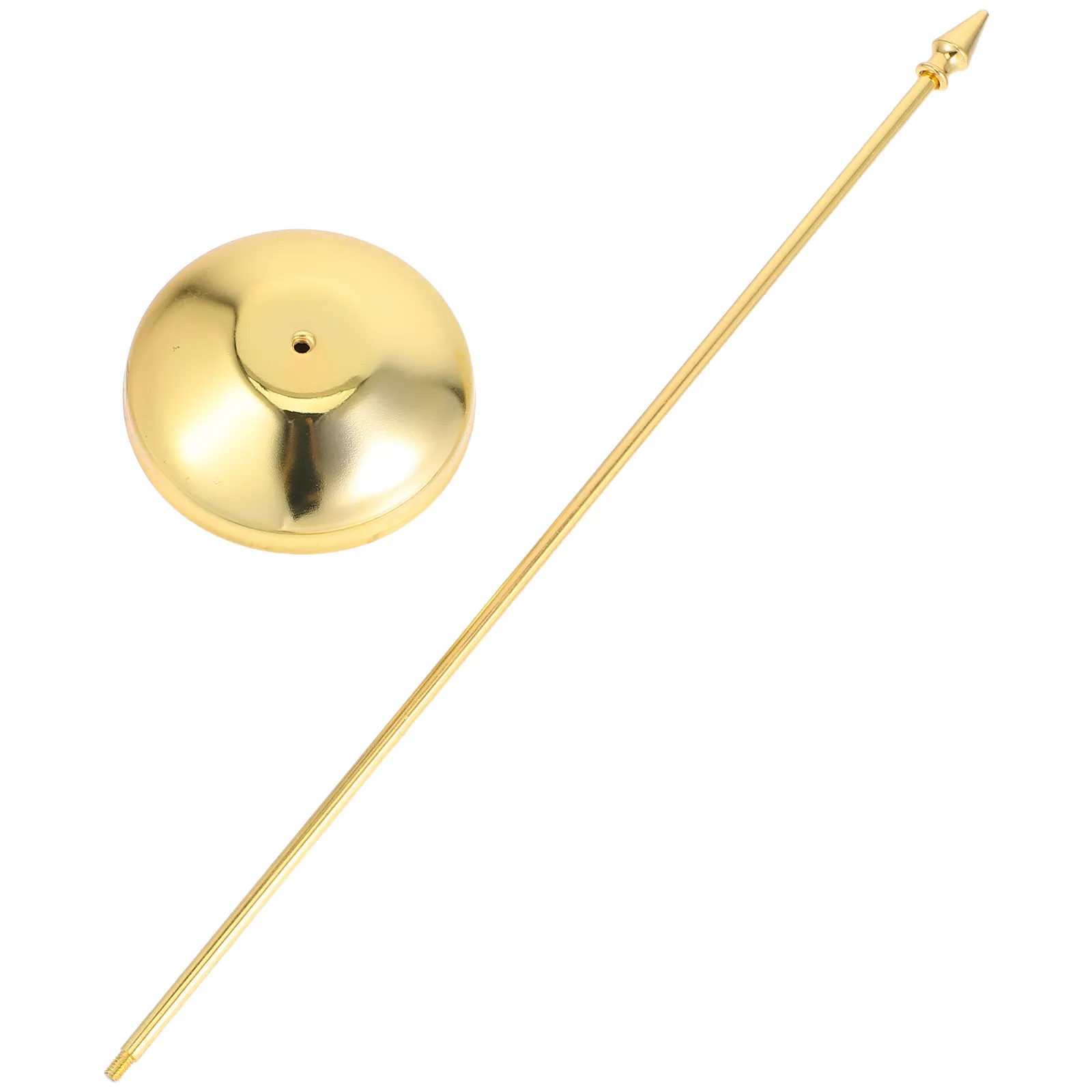 Desk Flag Holder Metal Tabletop Stand Polished Rod Small Flag Base for Office Meeting Conference Decor Indoor Flagpole Base