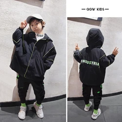 Boys' jackets, spring and autumn fashion, children's spring clothes, windbreakers, 2024, middle-aged and young boys, charging cl