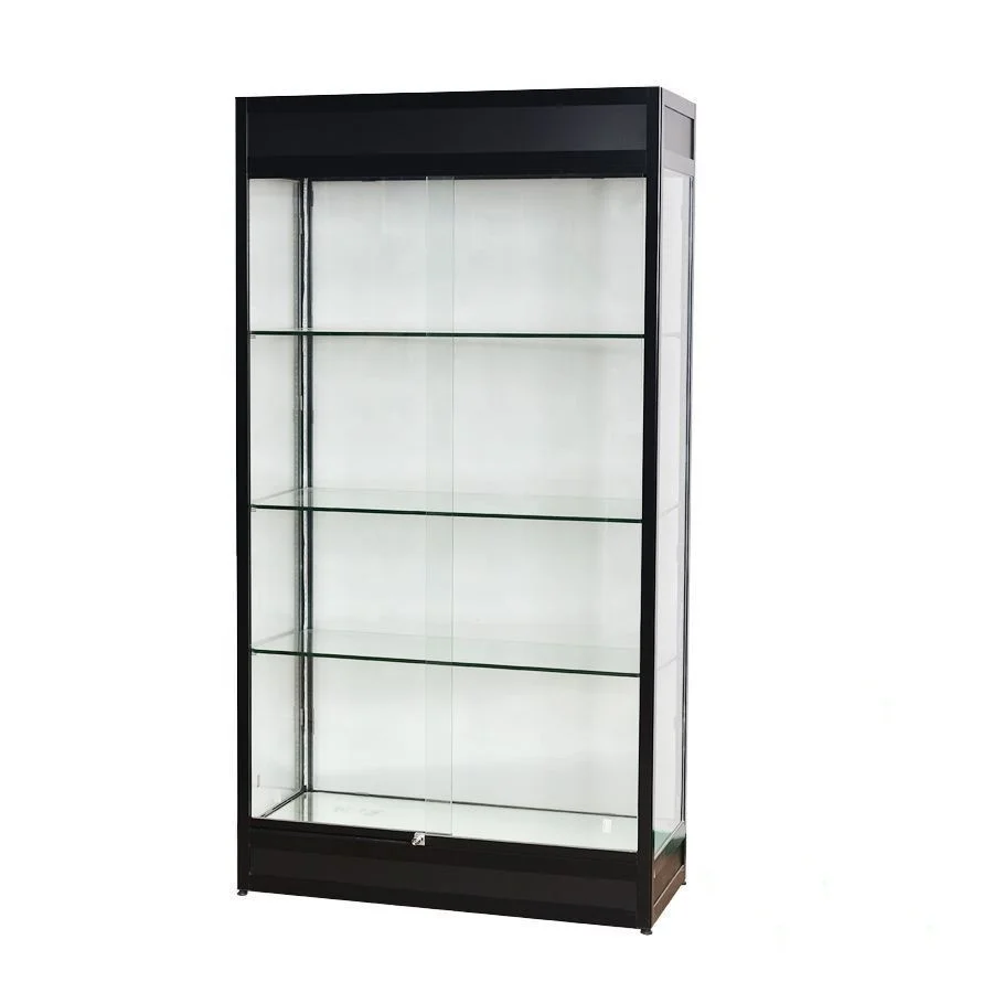 

Cheap glass display cabinet for retail store lockable smoke shop showcase with lighting