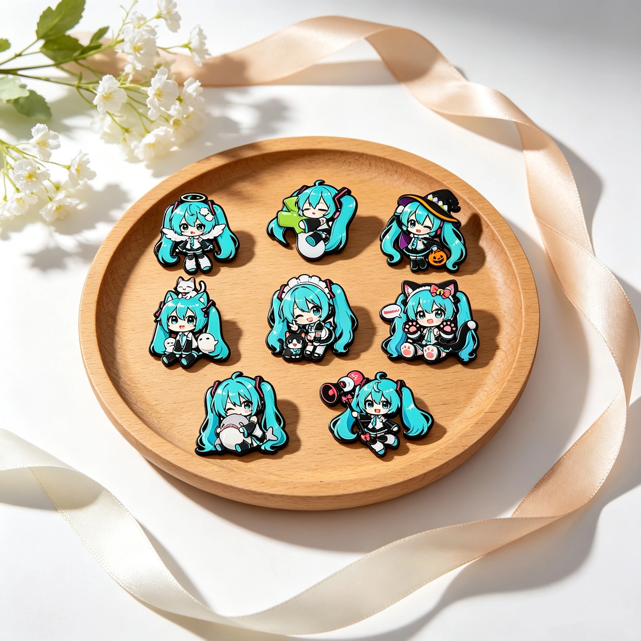 8Pcs Variety Look Maiden Brooch Set, Lovely Anime Portrait Badges, Trendy Accessories for Bags Jackets, Cute Collectible Pins