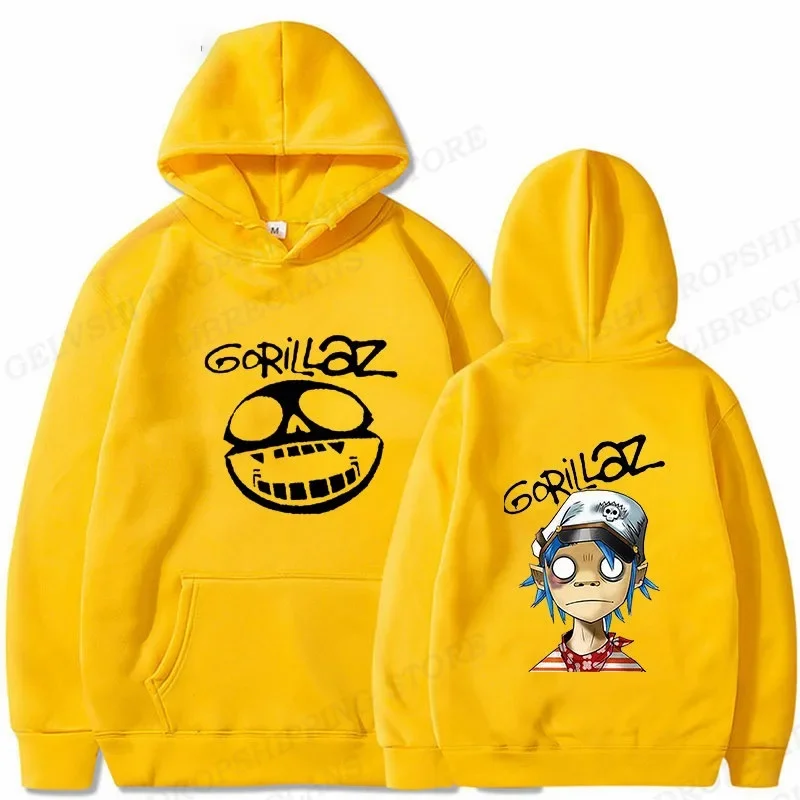 Rock Band Gorillaz Hoodie Men Fashion Hoodie Kids Hip Hop Hoodies Boy Coats Women Sweatshirts Punk Hoodies y2k Clothes