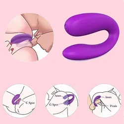 Couple Vibrator Sex Toys For Women G-Spot Massage Vagina Clitoris Stimulate U Type Vibrator Female Masturbator Adults Products