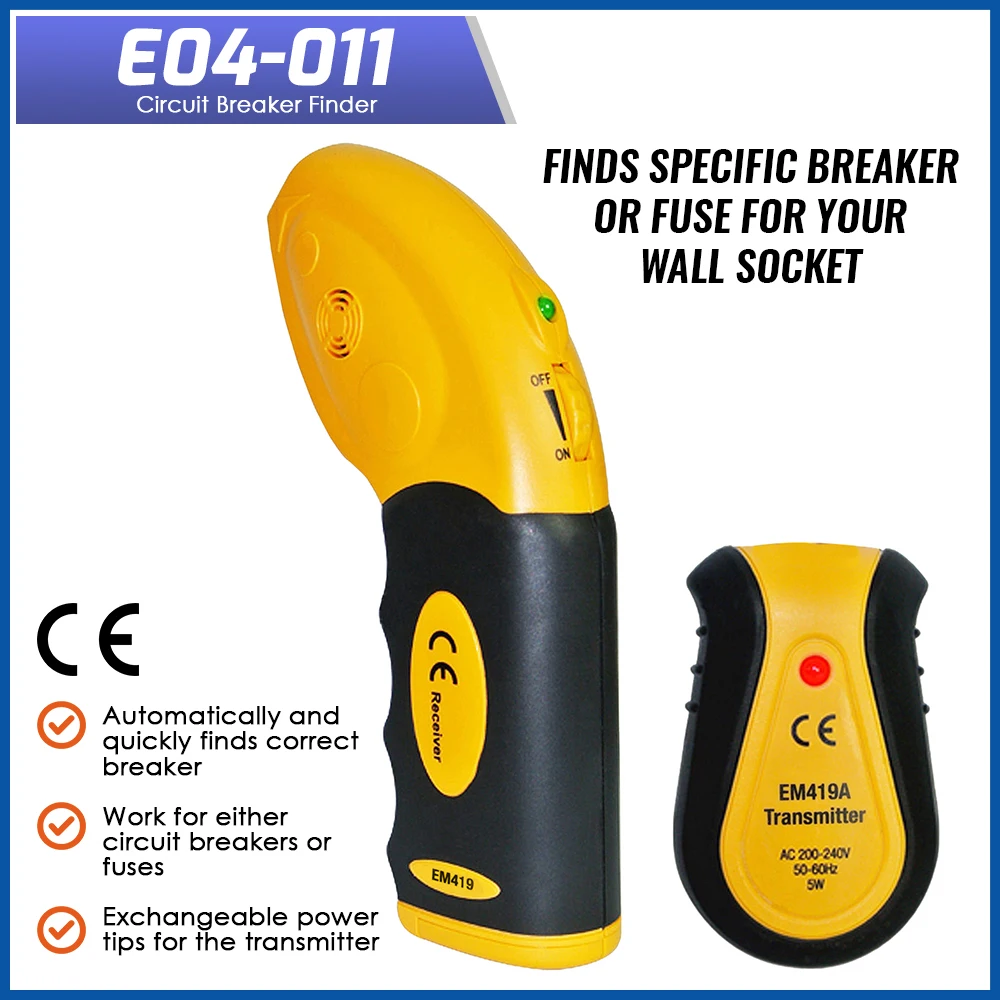 Circuit Breaker Finders EM419A 110V 220V Socket Tester Electric Wire Detector Professional Electricity Tools At 50~60Hz