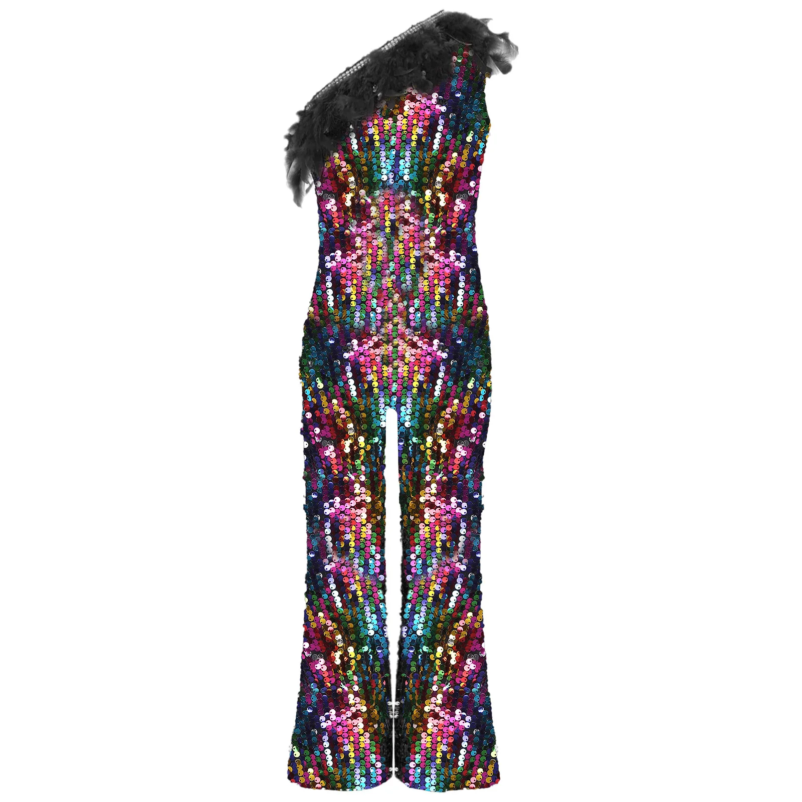 Traje de actuación de baile latino con lentejuelas para niñas, mono, vestido metálico, Ropa de escenario de baile de Jazz y porristas