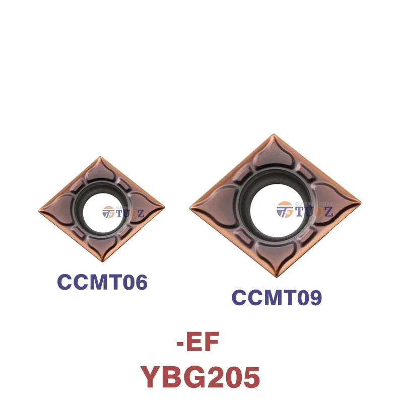 Original CCMT09T302-EF CCMT09T304-EF YBG205 Lathe Cutter Carbide Insert CCMT 09T302 09T304 060202 060204  for Stainless Steel