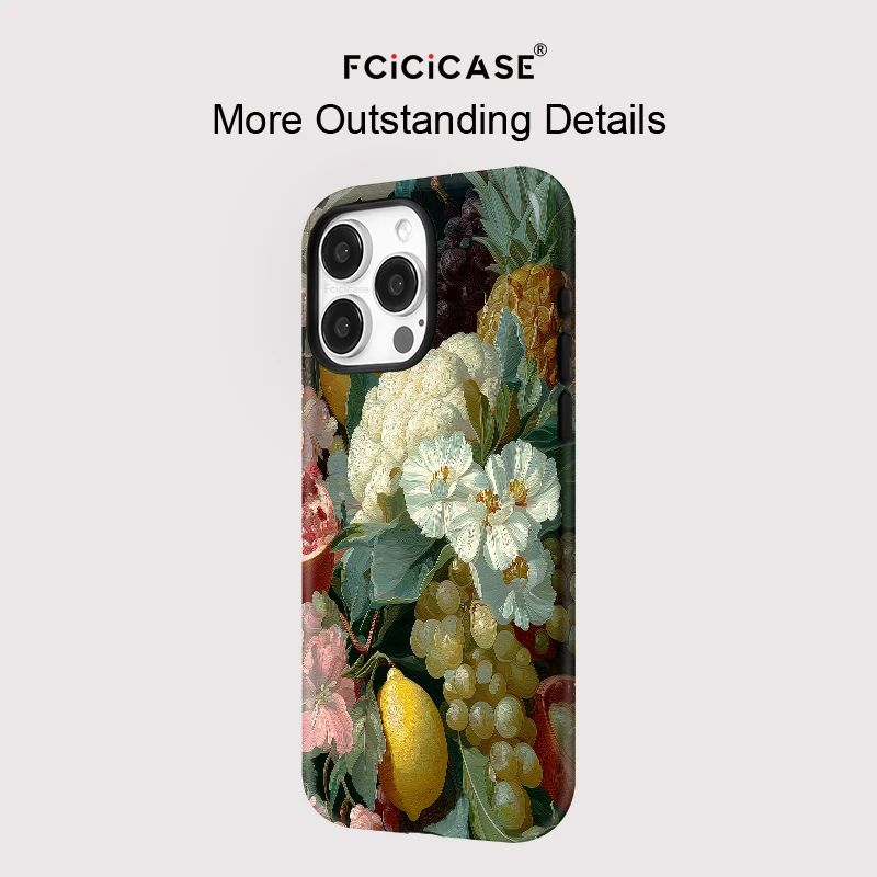 

Чехол для телефона Niche Fruit Flower Lenom с узором для iPhone 17, 16, 15, 14, 13, 12, 11 Pro Max Air Plus, роскошная двухслойная задняя крышка