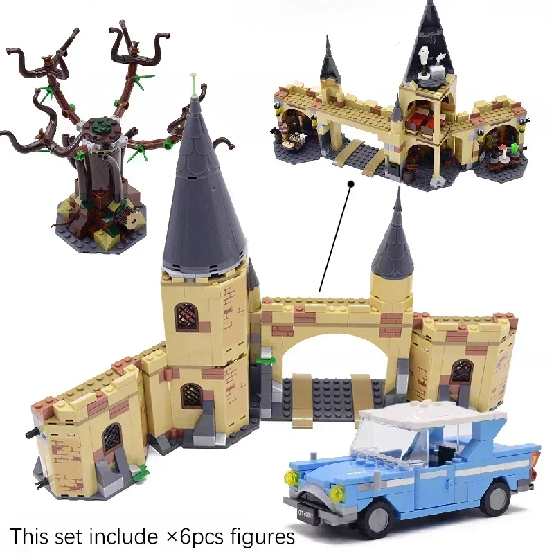 Ideas creativas Hogwartser Whomping Willow Wizzarding World 75953, juego de bloques de construcción, modelo mágico con coche, juguetes para niños, regalo