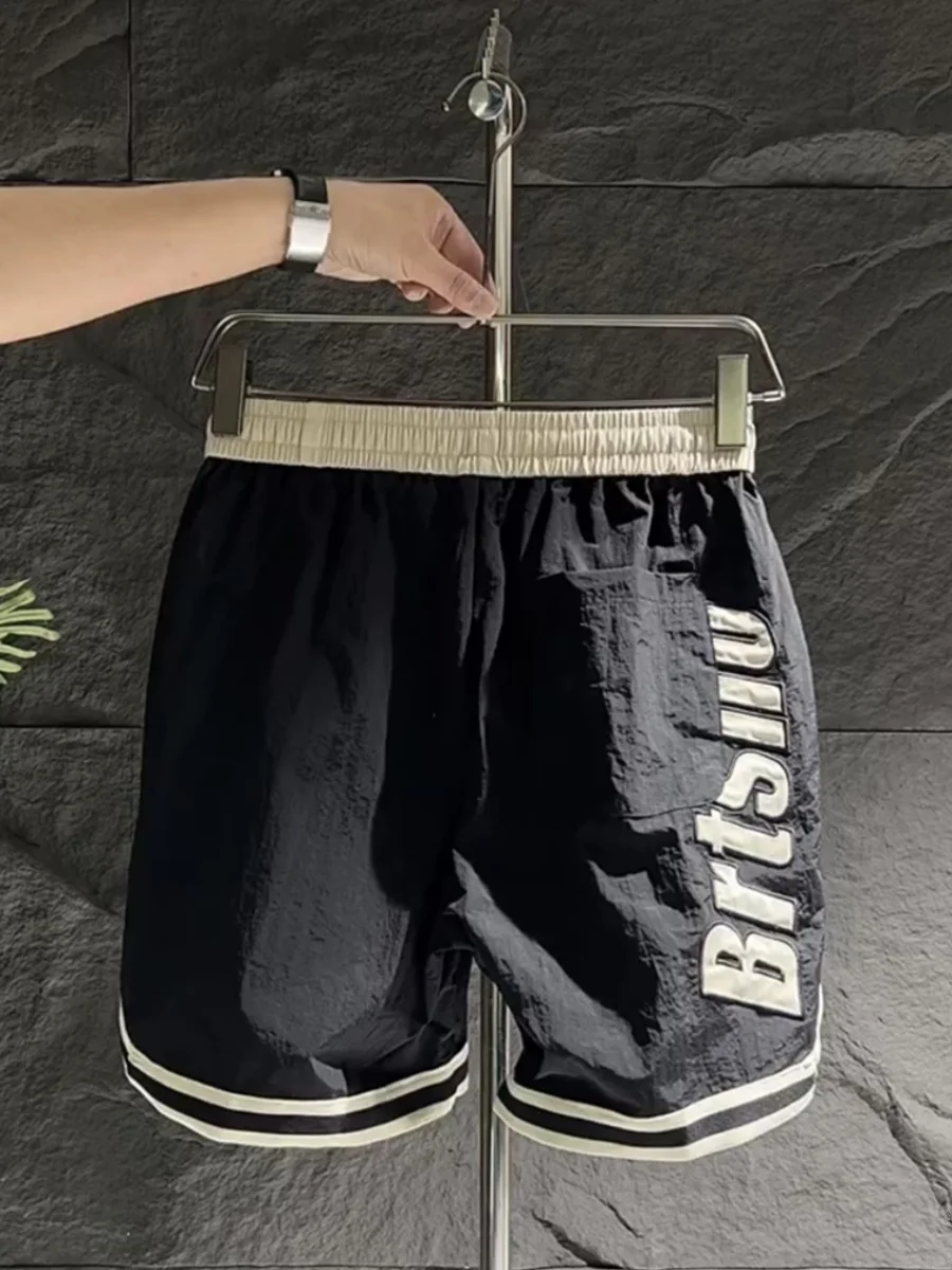 

Летние тонкие мужские свободные спортивные спортивные штаны Haome, повседневные пляжные брюки, молодежные активные брюки со средней талией, легкая стрейч