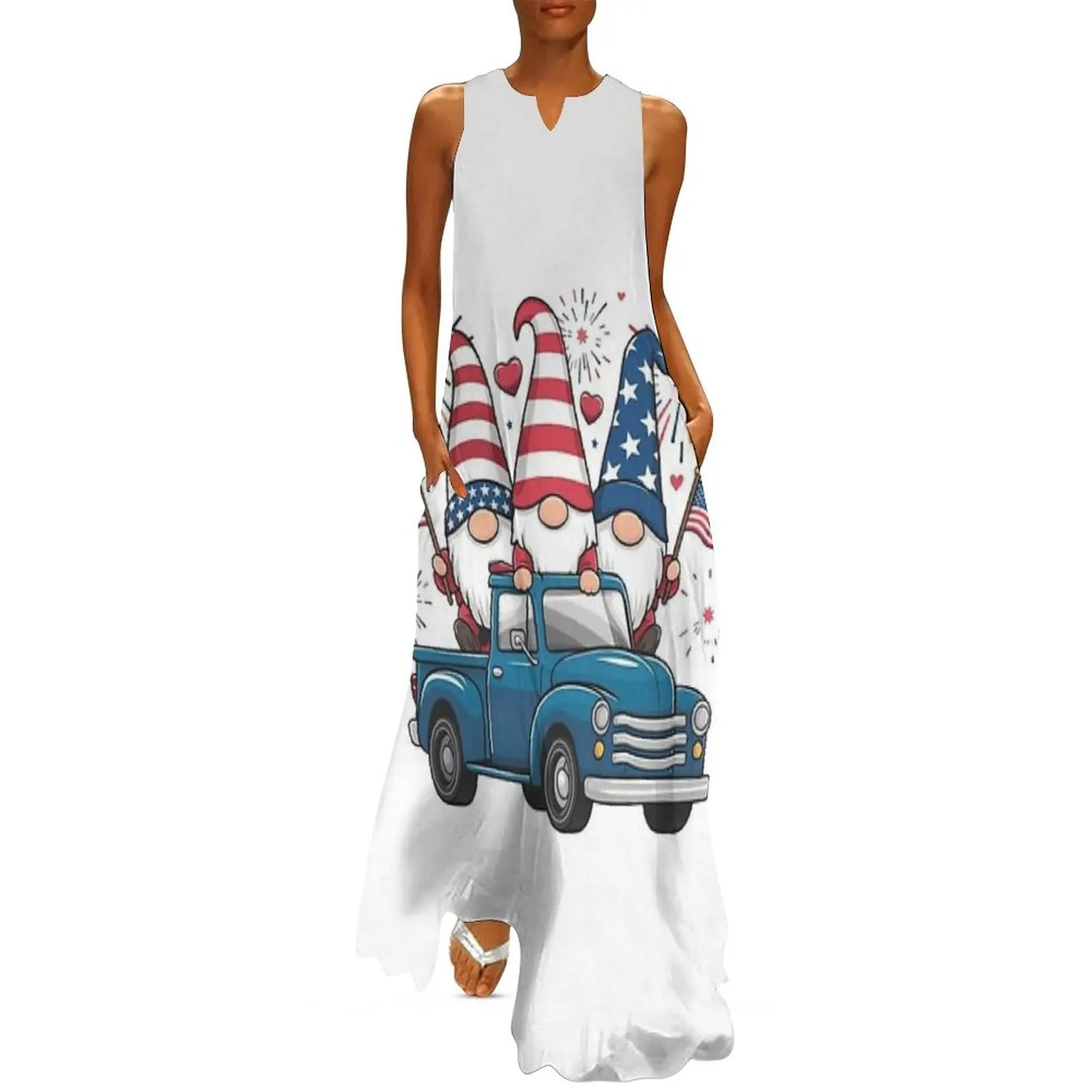 

4th of July Patriotic Gnomes Long Dress dresses for woman 2025 dress party night luxury evening dress woman for wedding