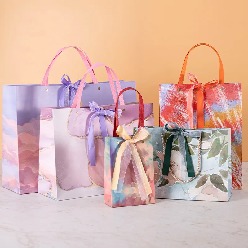 Customized. Nordic Ins Fashion Bag Marbling Wedding Wedding Candy Bag Portable Cloth Bag