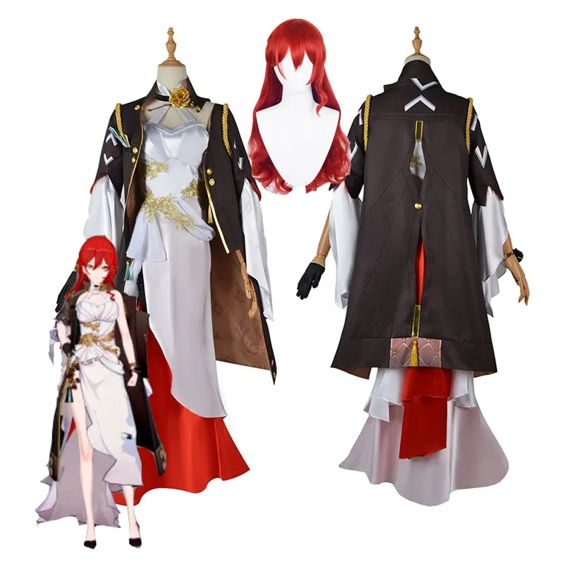 

Game Honkai: Star Rail Himeko Cosplay Costume Women Coat Dress Wig Accessories Outfits Halloween Carnival Party Disguise Suit