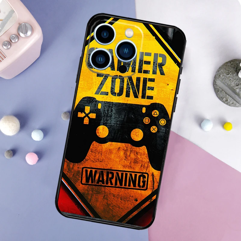 Game Console Gamer Zone Funda For iPhone 16 15 11 12 13 14 Pro MAX X XS Max XR Plus 13 Mini Phone Case