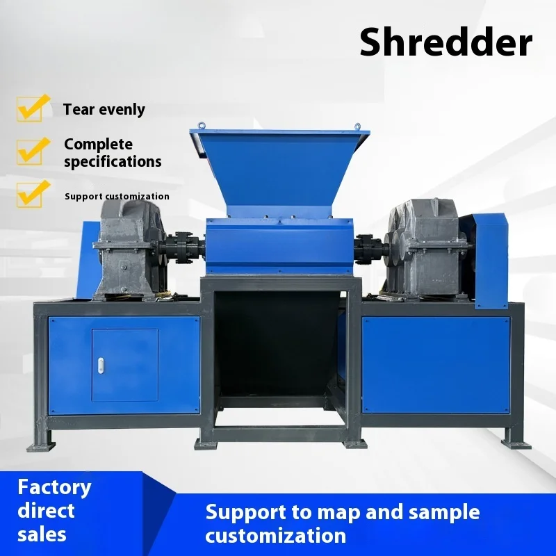 Industrial Single Double Axis Plastic Crusher, Wood Waste Iron Garbage Crusher 2025 New Large Scale Multifunctional Shredder,