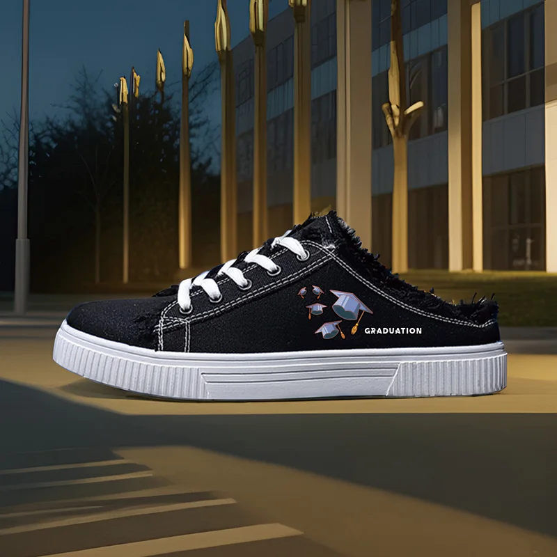 

Women's Sports Shoes, Student Sports Enthusiasts, Spring and Summer Women's Canvas Shoes, Bachelor's Hats, High-Top Round Toe Flats Bottom Breathable Vulcanized Shoes, Digital Printing Women's Shoes