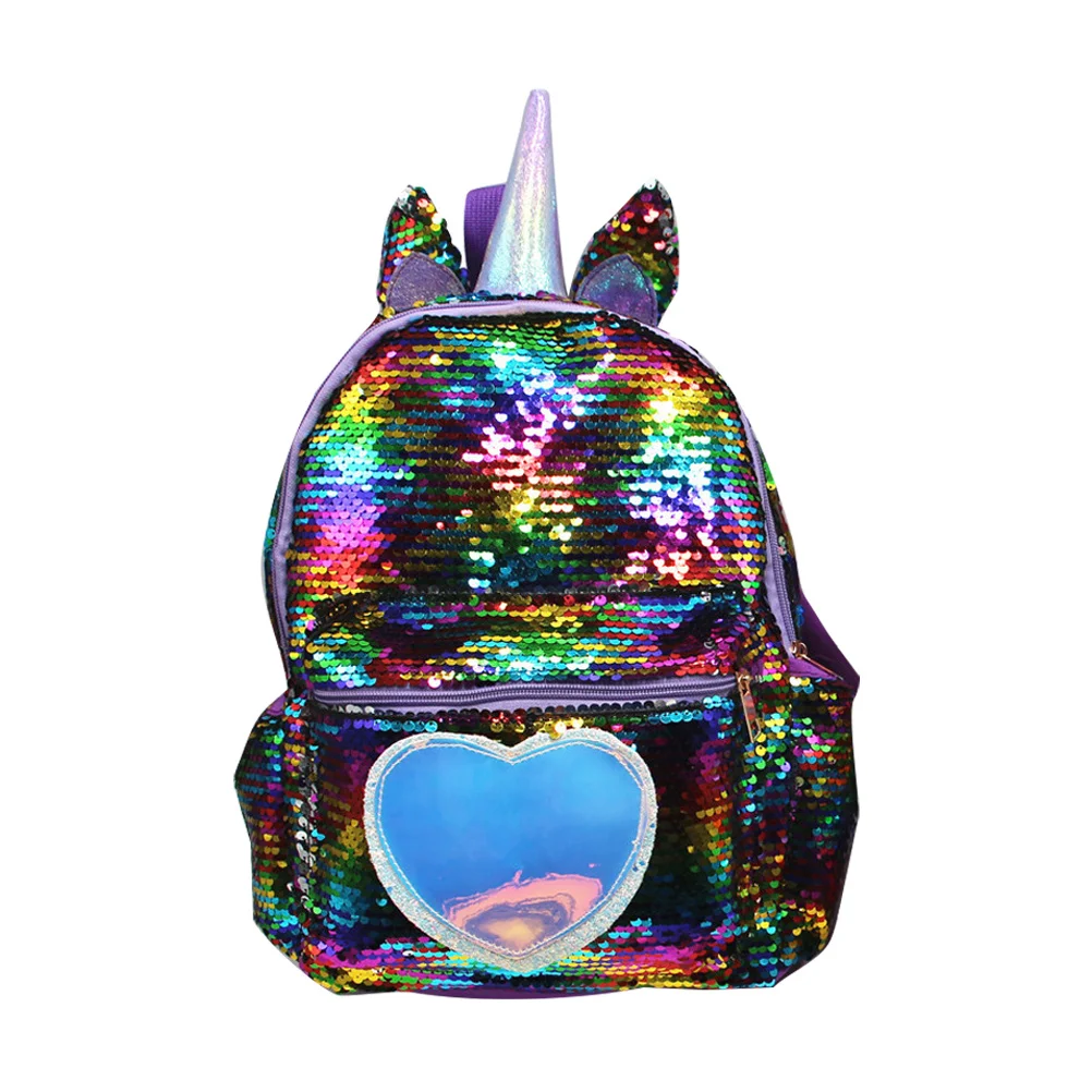 

Fashionable Sequins Unicorn Backpack Large Capacity Cute Daypack for School Travel College Women Waterproof Lightweight Design