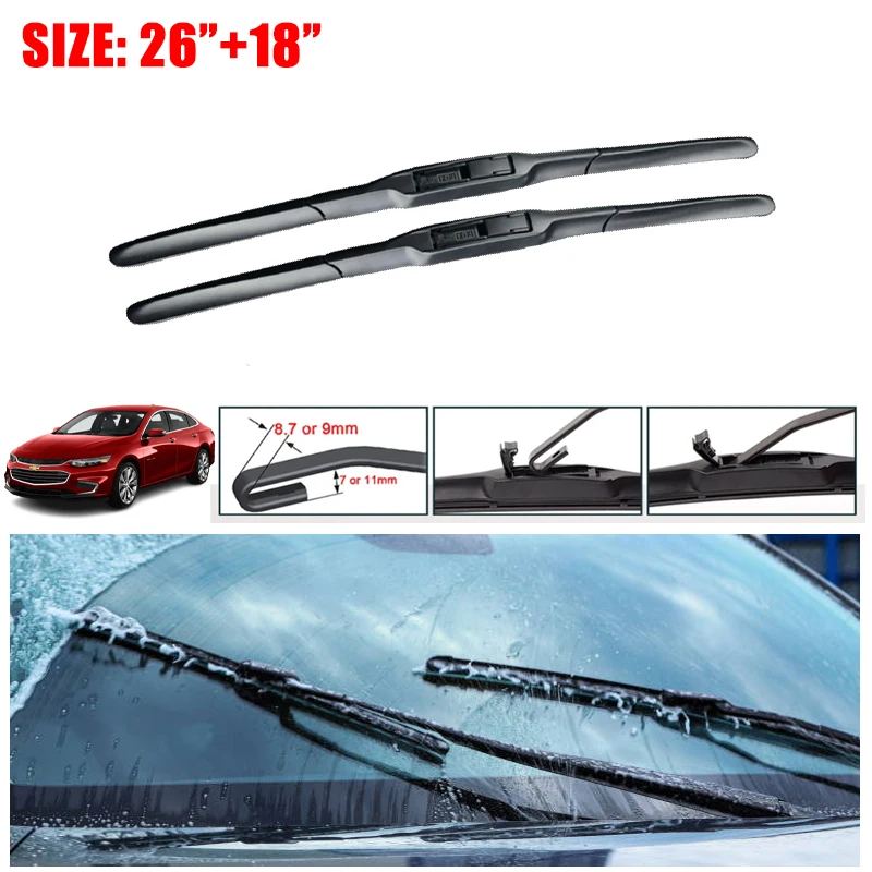 

Car Wiper Blade For Chevrolet Malibu 2016-2019 MK9 2017 2018 Front Windscreen Windshield Wipers Stickers Rain Auto Accessories