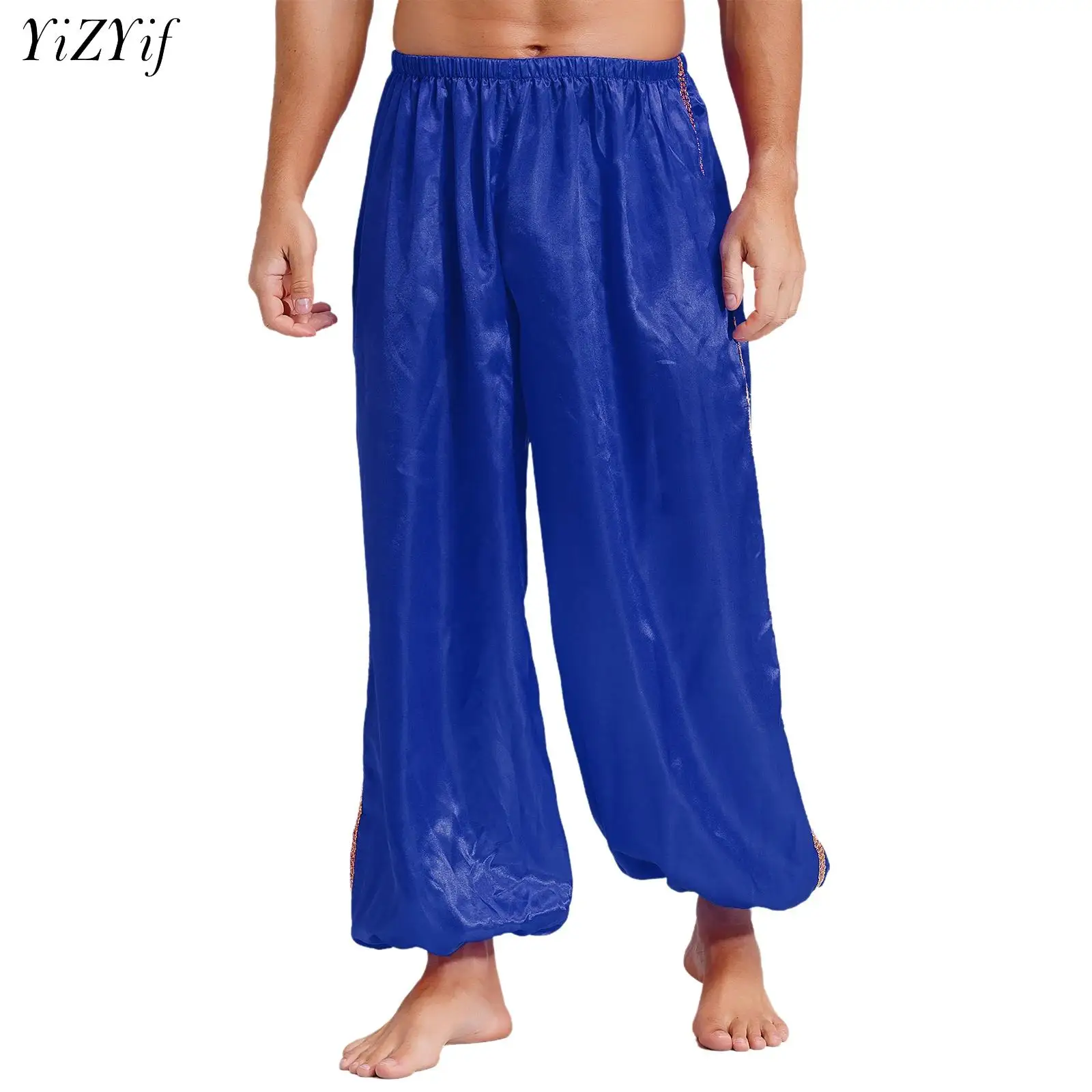 

Hot Casual Mens Harem Pants Sports Baggy Hippie Workout Loose Trousers Sweatpants Solid Sports Loose Trousers Dance S -4XL Soft