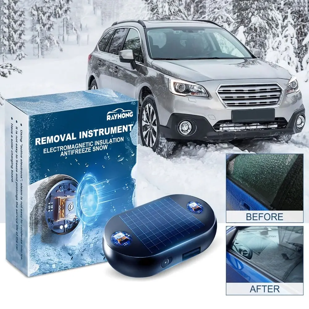 Solar Electromagnetic Molecular Interference Freeze and Snow Remover Car Instrument Fast Portable Antifreeze Device Mini Deicer