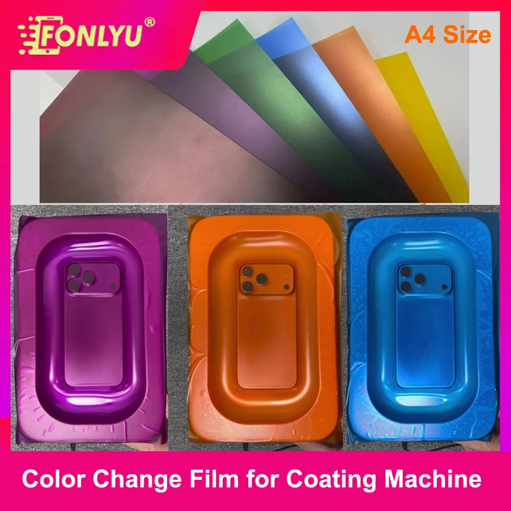 

FONLYU 60pc A4 Transparent Vacuum Coating Wrap Film for Mobile Phone Stickers Full Cover Heat Shrink Color Change Back Skins