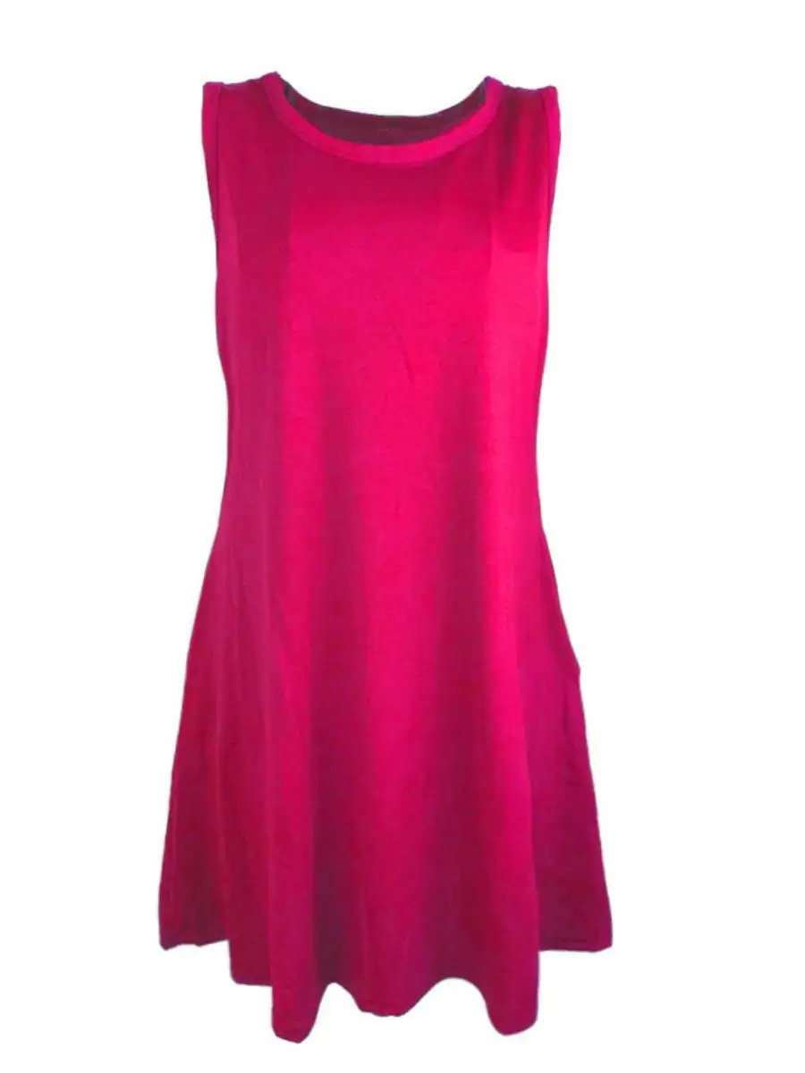 Été décontracté femmes ket Dr t-shirt Dres a-ligne jupe Midi ronde Neline Svel couleur trajet Sle