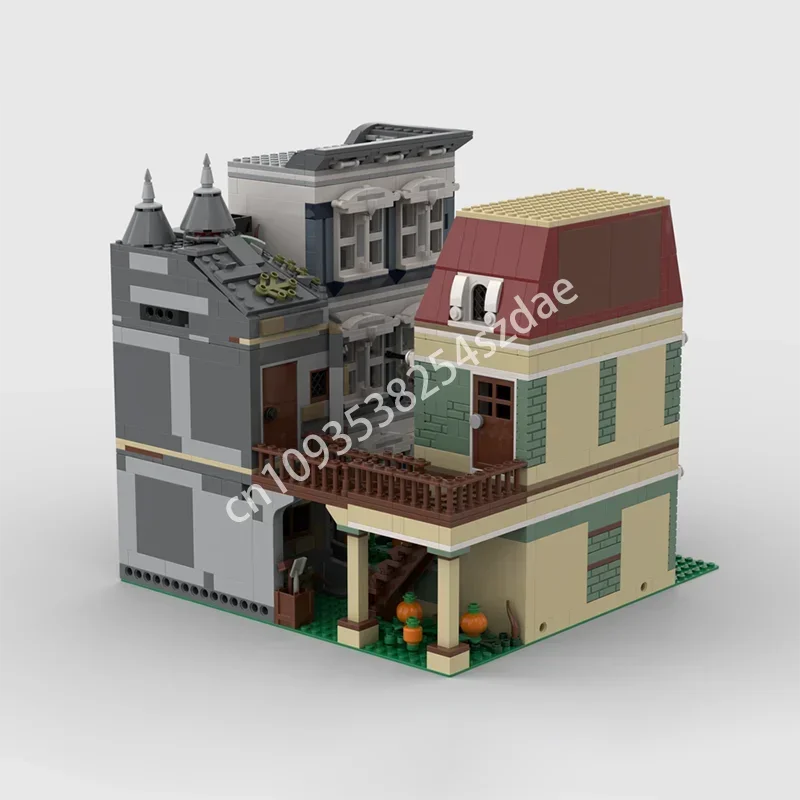 

2429 шт. MOC Silkwood Street модульные здания вид на улицу модель строительный блок Diy креативная сборка развивающие кирпичи игрушка в подарок