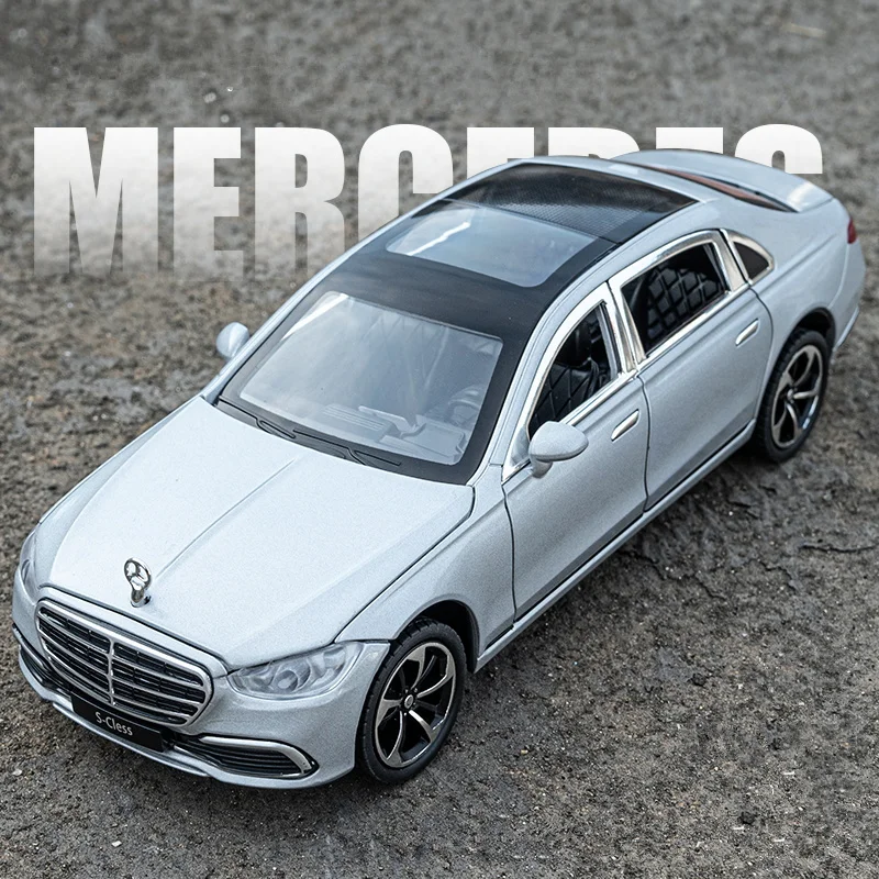 1:22 Maybach S400 Alloy Luxy Car Model Diecasts Metal Metal Toy Vehicles Car Model Simulation Sound and Light Childrens Toy Gift