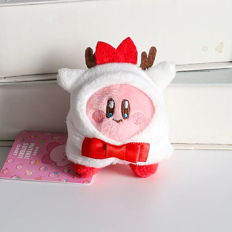 Kerstdag Kirby pluche pop hanger sleutelhanger Kawaii Sanrio kerst anime figuur sleutelhanger schooltas hanger student cadeau