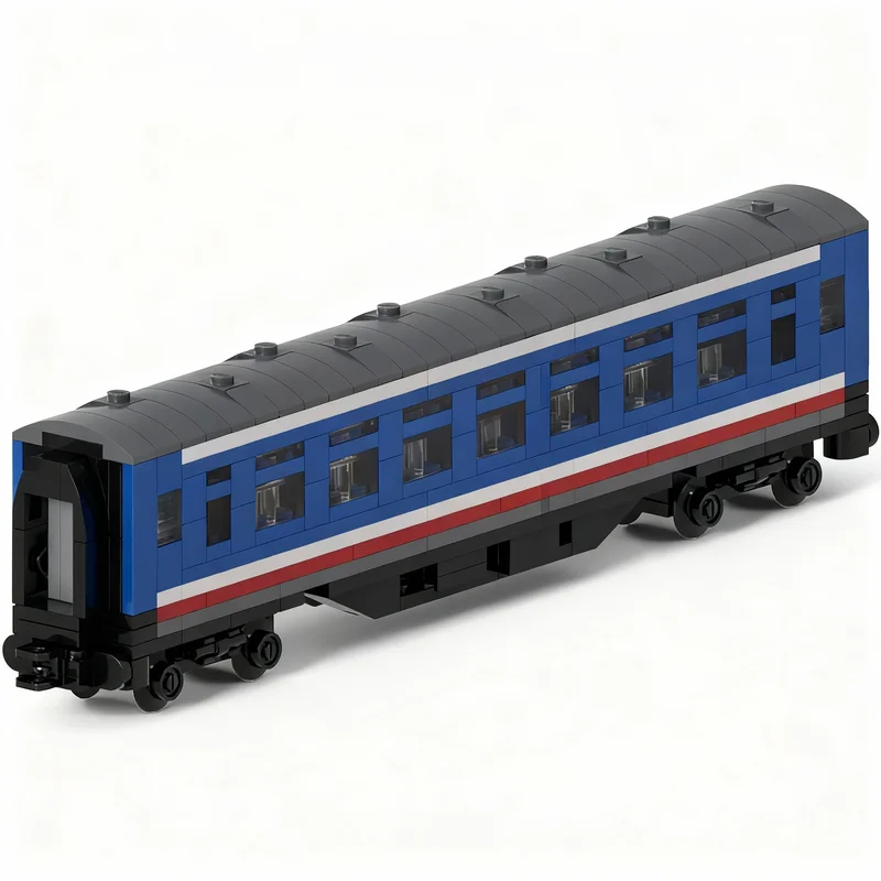 

374pcs MOC 4 Wide BR MK1 Corridor Carriage Network Southeast Livery Creator Model Building Blocks Architecture Toys Education