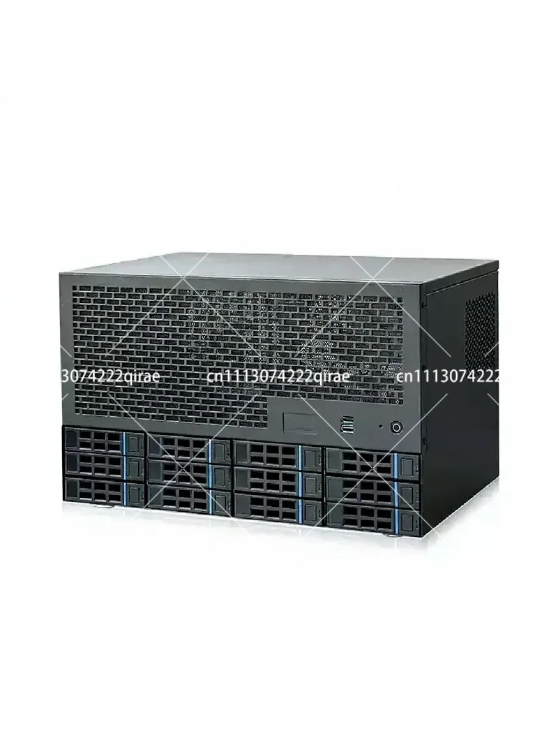 High Capacity 12 Bay NAS Chassis for ATX Motherboard and ATX Power Supply, 8 Full Height Slots, Enterprise Home Server