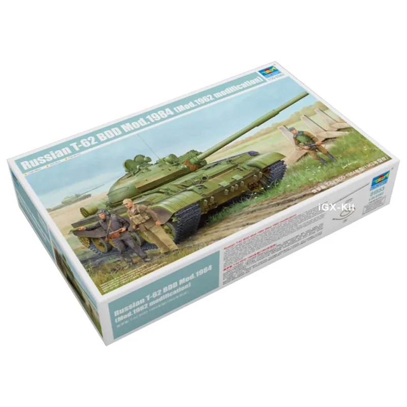 

Trumpeter 01553 1/35 Russian T-62 T62 BDD Mod 1984 Tank Military Children Toy Gift Plastic Assembly Building Model Kit