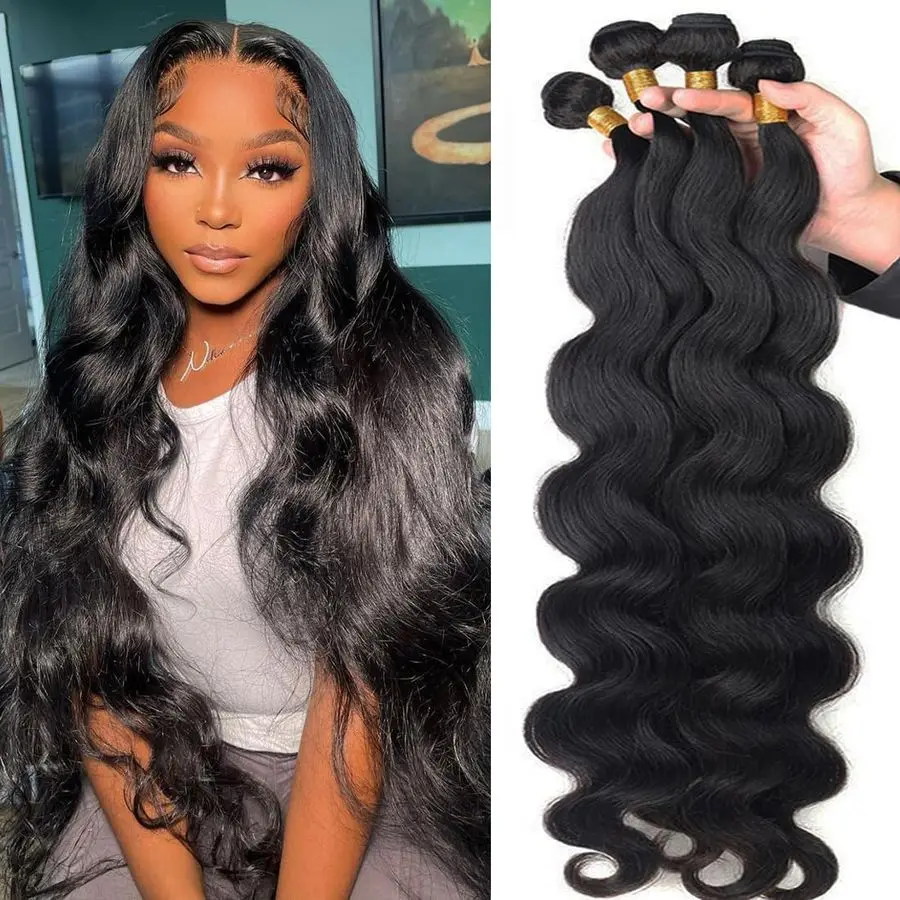 

Hair Body Wave Bundles 100 Unprocessed Brazilian Virgin Hair20 22 24 26 Inch4 Bundles Human Hair 12A Grade Body Wave Bundles Ful