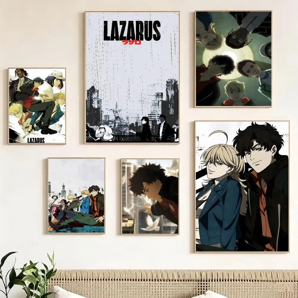 Japanese Anime L-LAZARUS Poster Pegatina artistica HD autoadhesiva impermeable para salon dormitorio