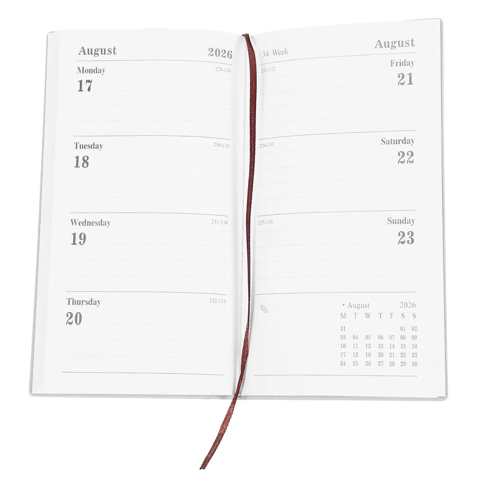 Pocket Notebook Daily Work Planner Diary Weekly Pad Notes Organizer Office Supplies Schedule Planner Thick Paper