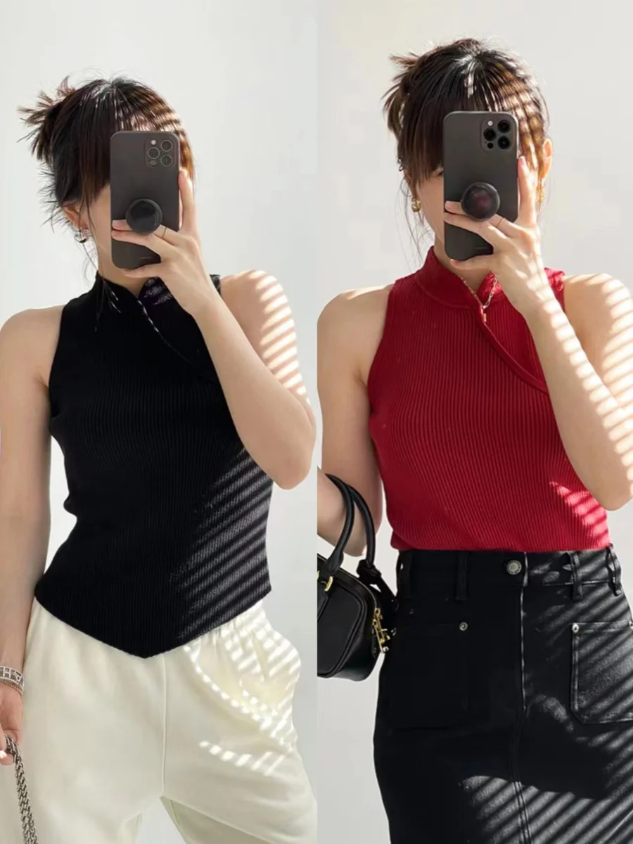 

Высокоэластичный вязаный топ с воротником, модная женская зимняя верхняя одежда, цельный комплект