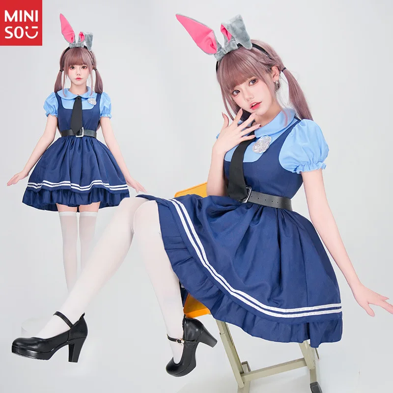 

Disney Zootopia Judy Rabbit Police Officer Children's Costume Halloween Cosplay Stage Show