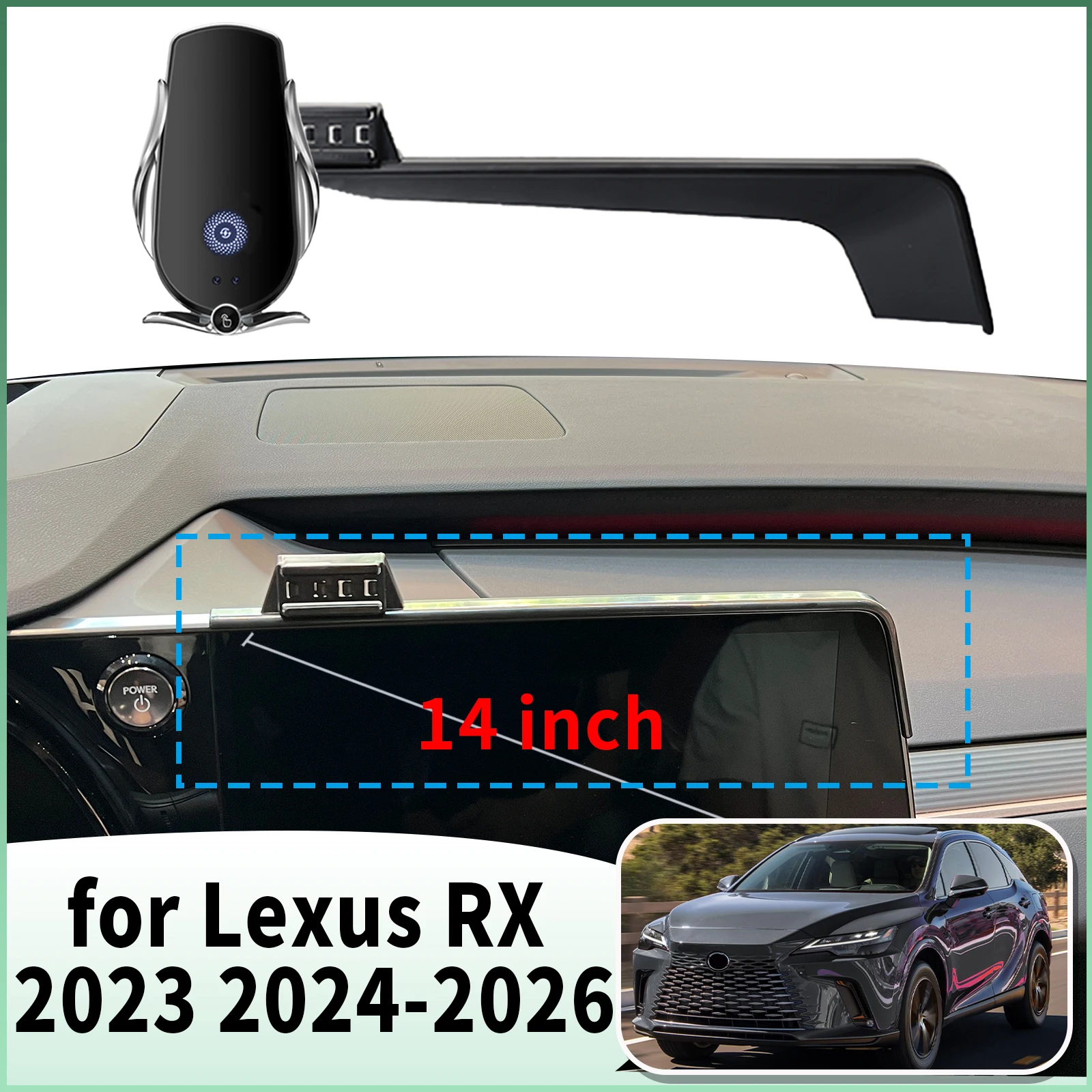 

fit for Lexus RX 2023 2024 2025 2026 (14in) Specific Dashboard Navigation Phone Holder Mount Design Car​​ accessoires