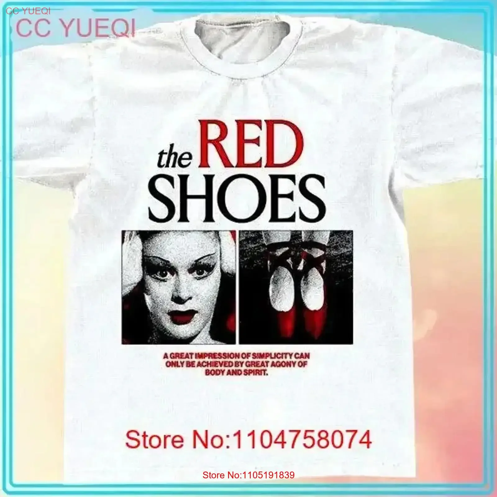 فيلم الأحذية الحمراء 1948 تي شيرت ريترو نسيج فائق النعومة جميع المقاسات S 4XL عتيق مغسول أنيق ملابس الشارع الشهير عتيقة