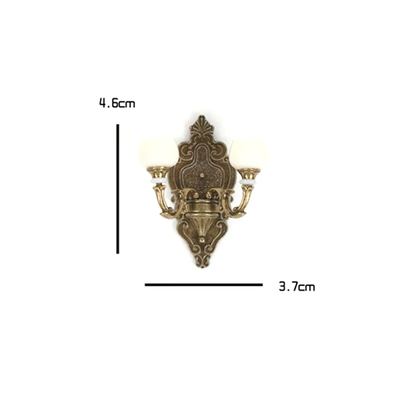 Adorno de modelo de escena de casa de muñecas, accesorios de muñeca ligera, candelabro en miniatura