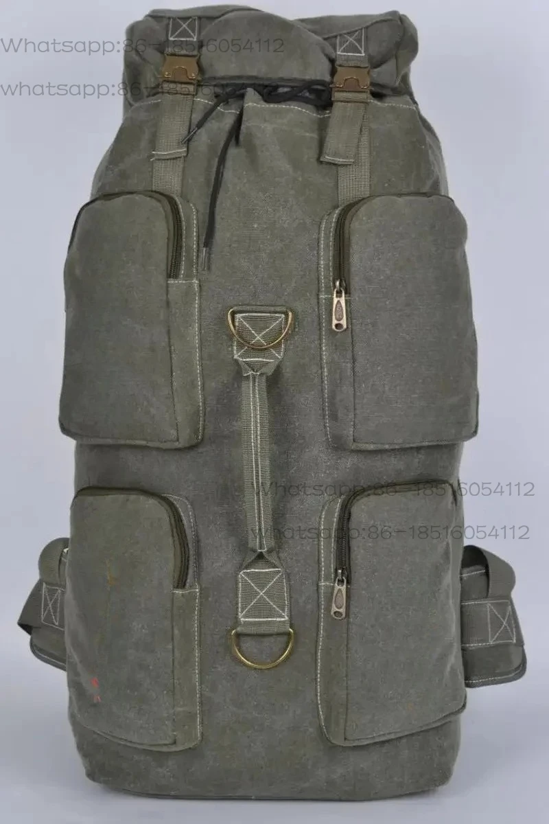 105L ultra large capacity men's and women's travel backpack, outdoor hiking leisure luggage bag, British denim canvas backpack