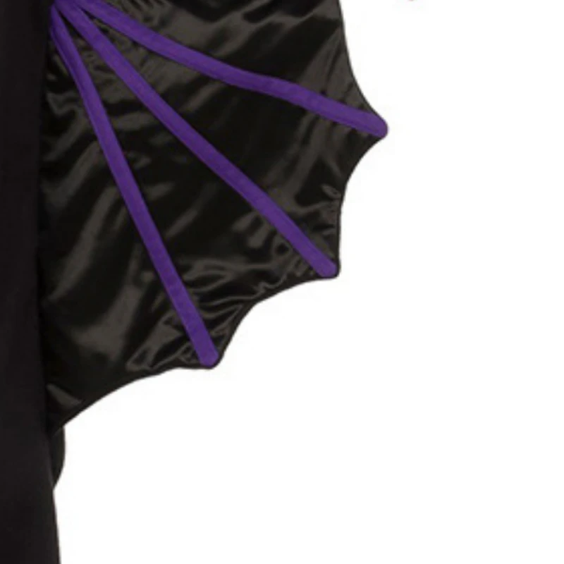 New Halloween Bat Costume Party Makeup Ball Kindergarten Event Halloween Bat Costume Purple Robe Vampire Costume Wings