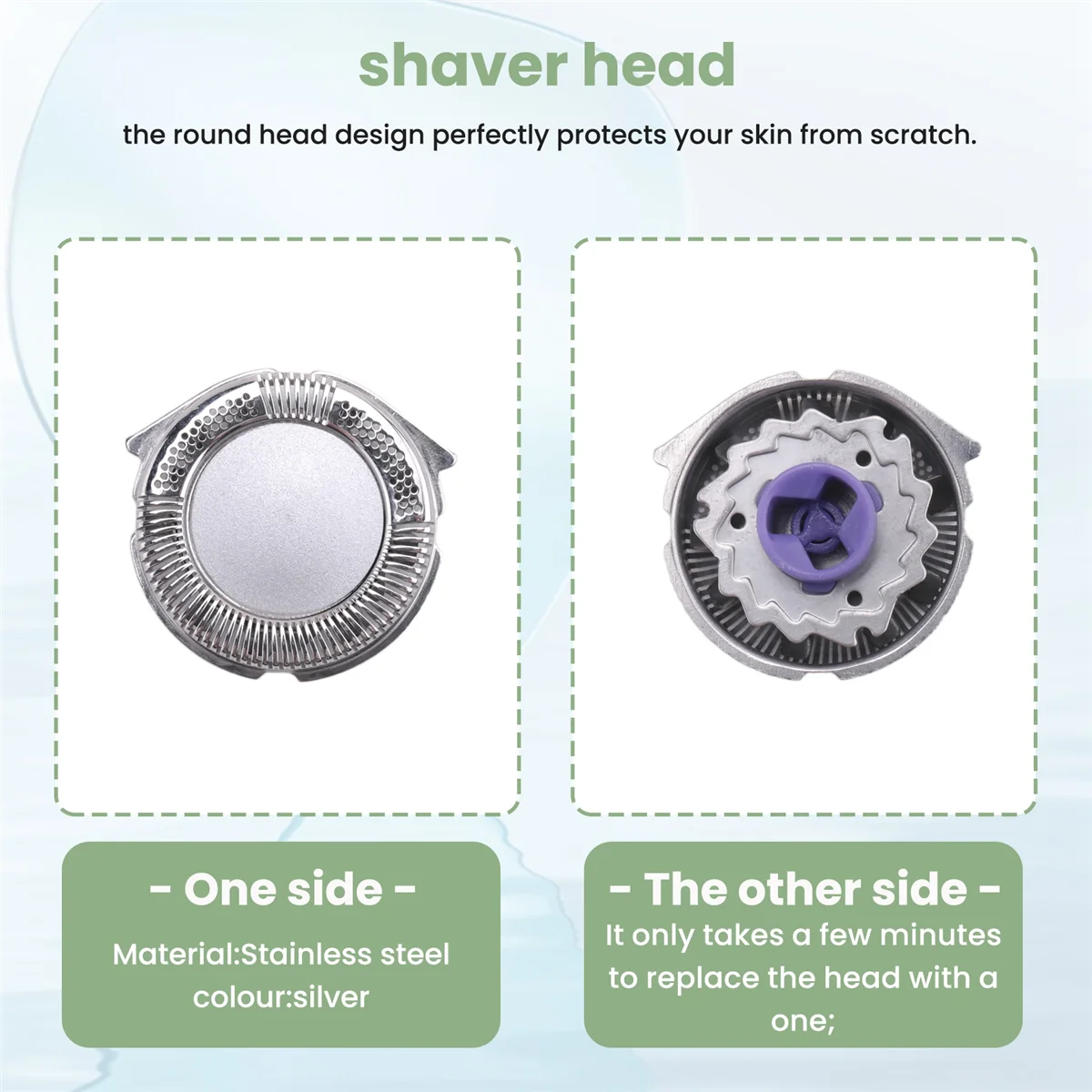 شفرة HQ8 لرؤوس بديلة Philips Norelco Aquatec HQ8 المتوافقة مع شفرات الحلاقة مثل PT720 AT880 AT810 إلخ