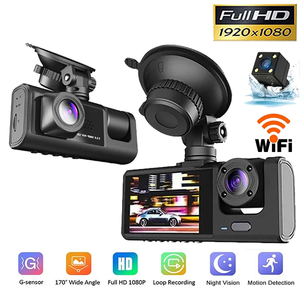 Car DVR WiFi Full HD 1080P Dash Cam Rear View Vehicle Car Camera Drive Video Recorder Night Vision Auto Dashcam Car Accessories