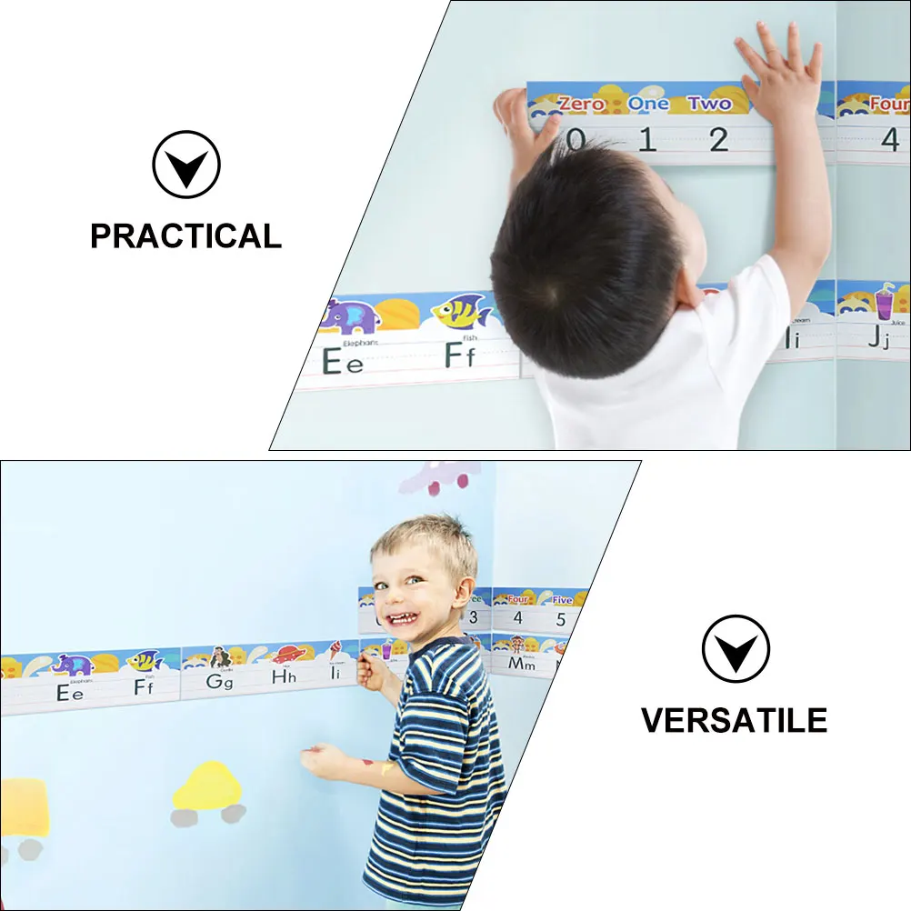 

1 Set Alphabet Number Bulletin Board Classroom Decor Adhesive English Letter Wall Board 0-9 Digits 26 Letters Learning Tool