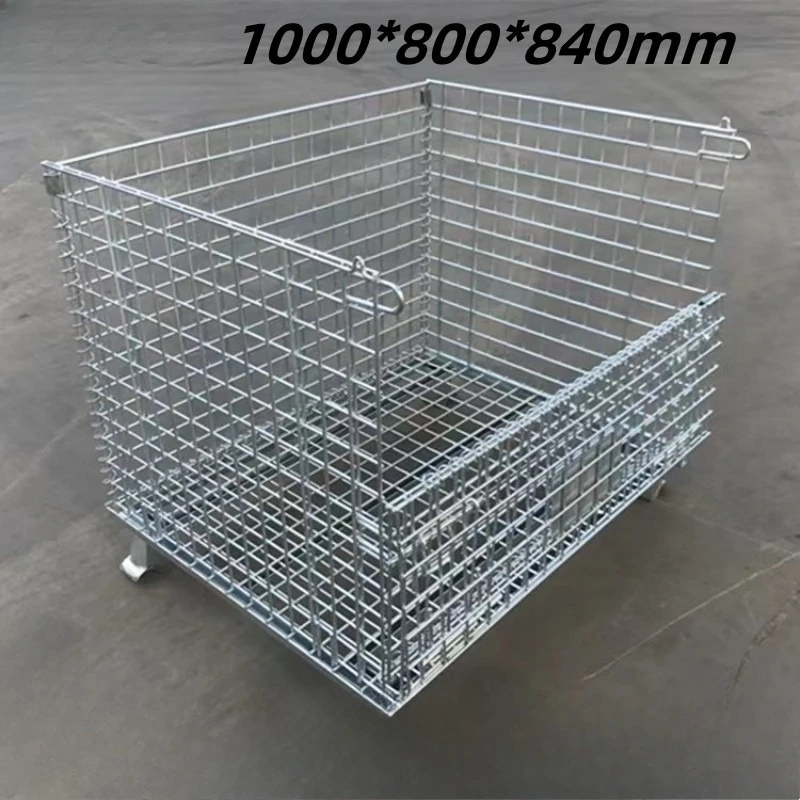 قفص سلكي، شديد التحمل، قابل للإزالة، رف، سلة حديدية، عجلة إضافية، قابلة للطي #2